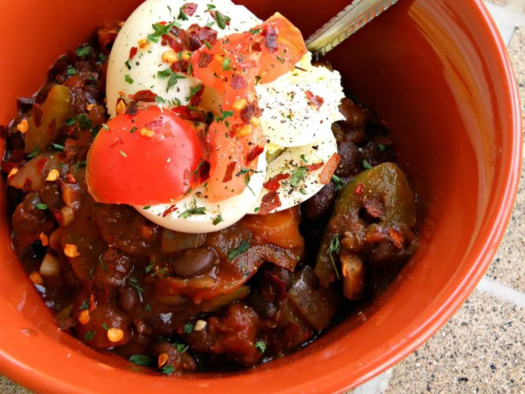 black bean, sweet potato and chicken stew