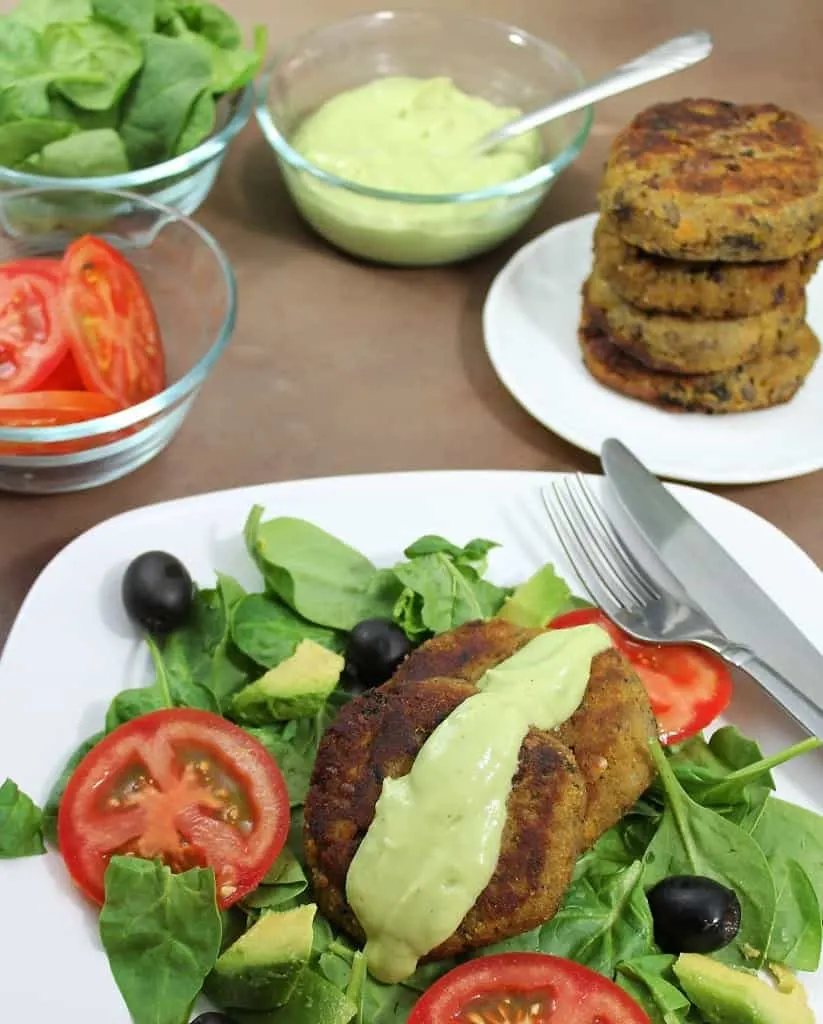 mushroom & lentil burgers