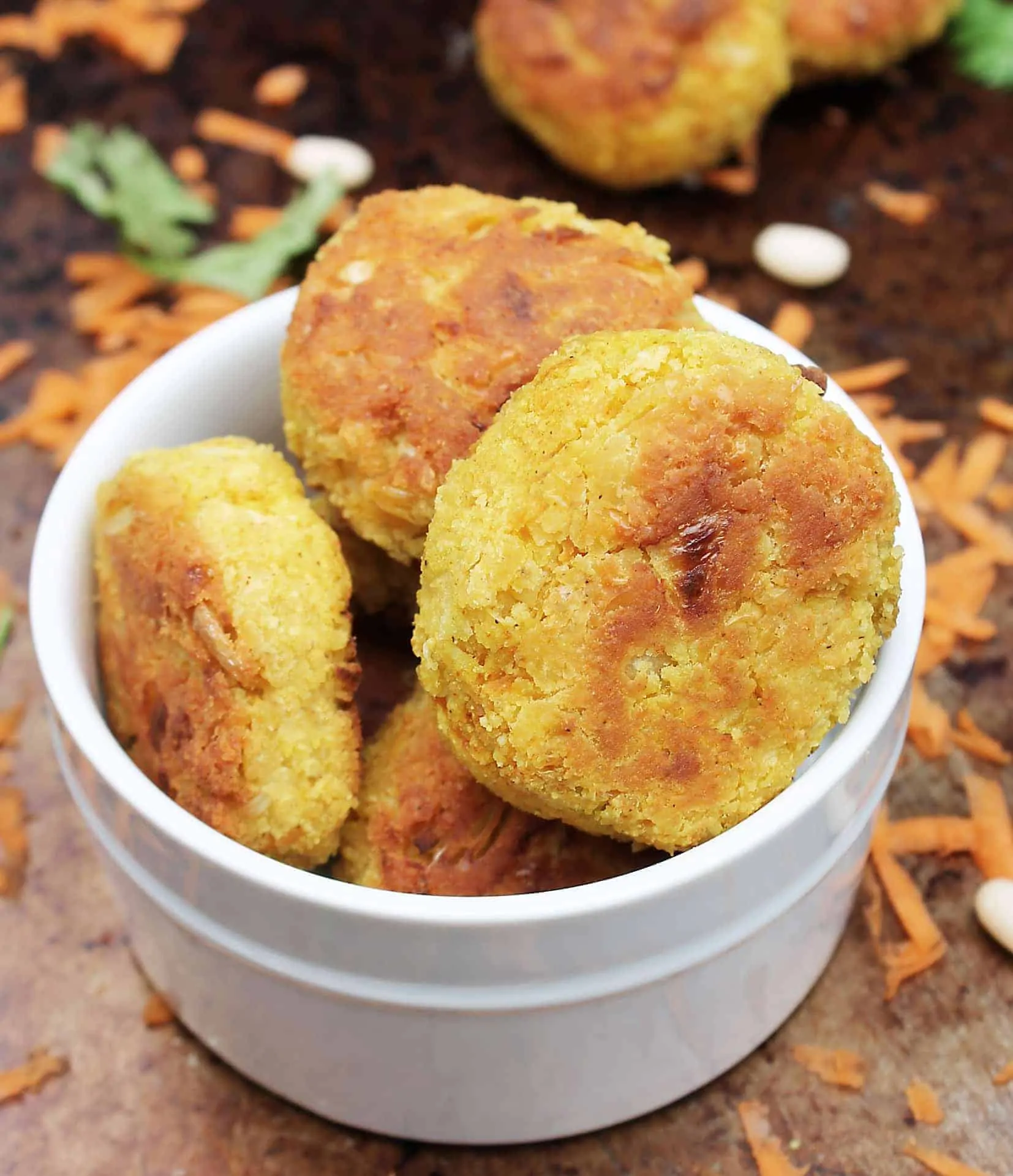 Tasty spiced navy bean falafel