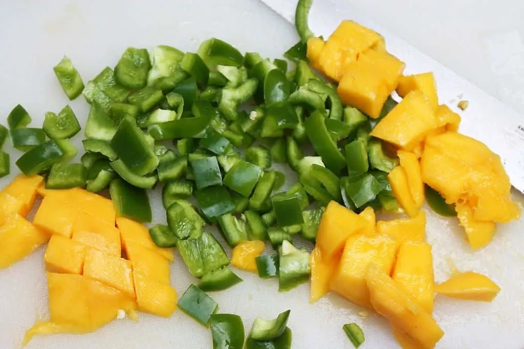 mango and green pepper