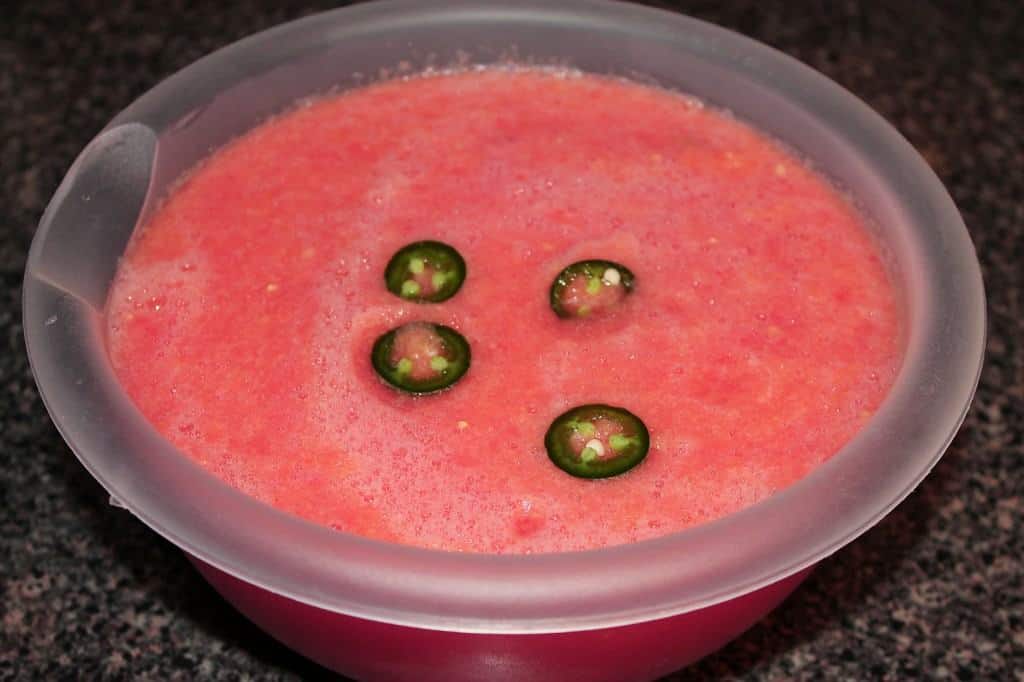 melon chili juice in fridge