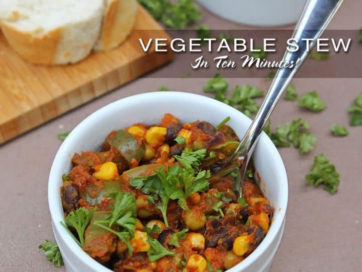 Vegetable Stew Warm Salad In 10 Minutes