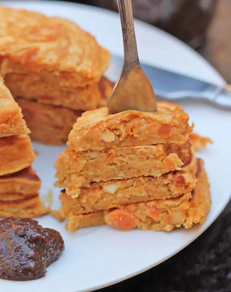 sweet potato onion garlic pancakes