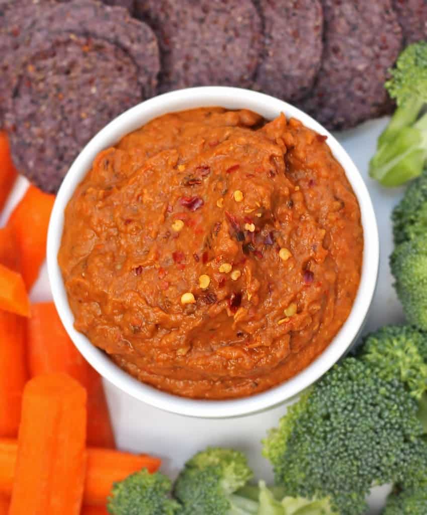 Roasted-Red-Pepper-Eggplant-Christmas-Party-Dip
