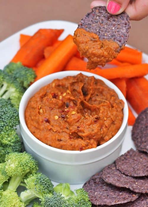 Roasted Eggplant Red Pepper Dip