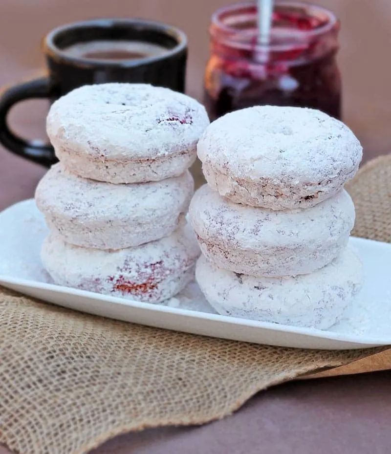 Baked Powdered Sugar Doughnuts With Beets from David @Spiced