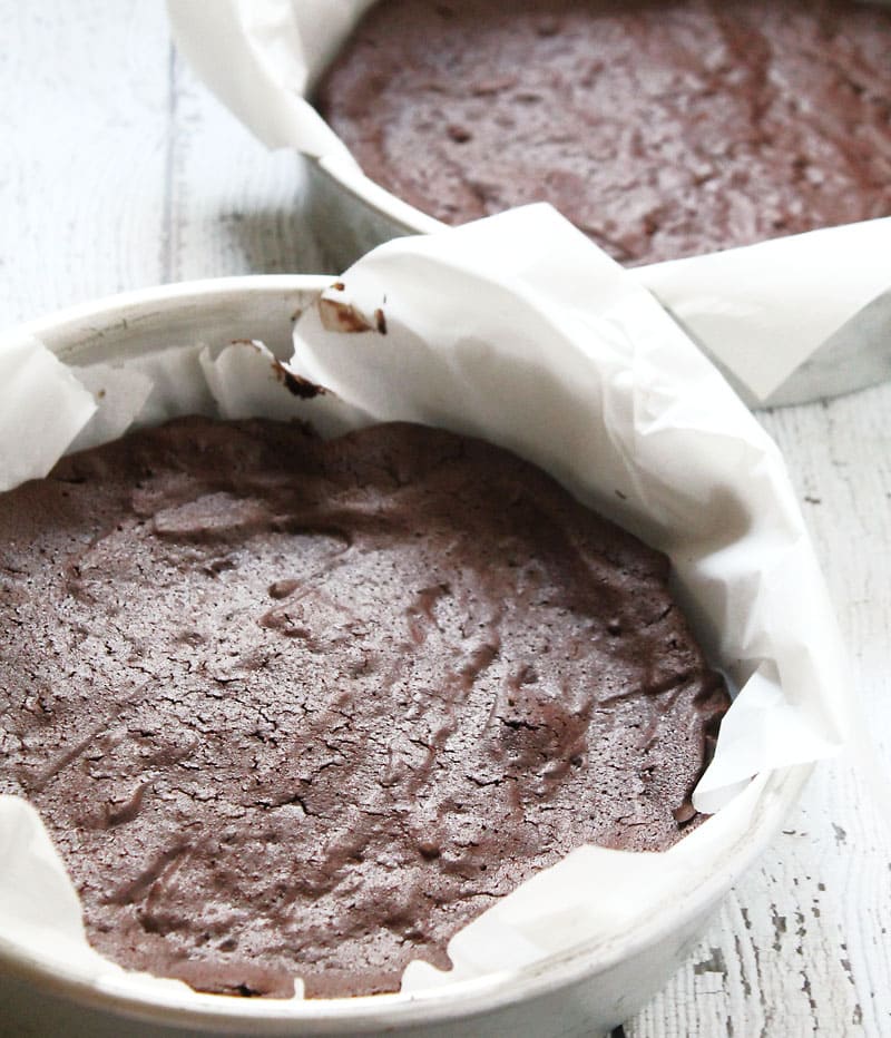 Flourless Chocolate Cake Layers