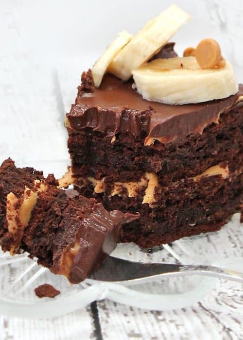 Flourless Chocolate Cake with Peanut Butter Icing