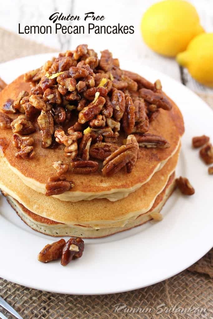 Lemon Pecan Pancakes With Silk Soymilk @RunninSrilankan