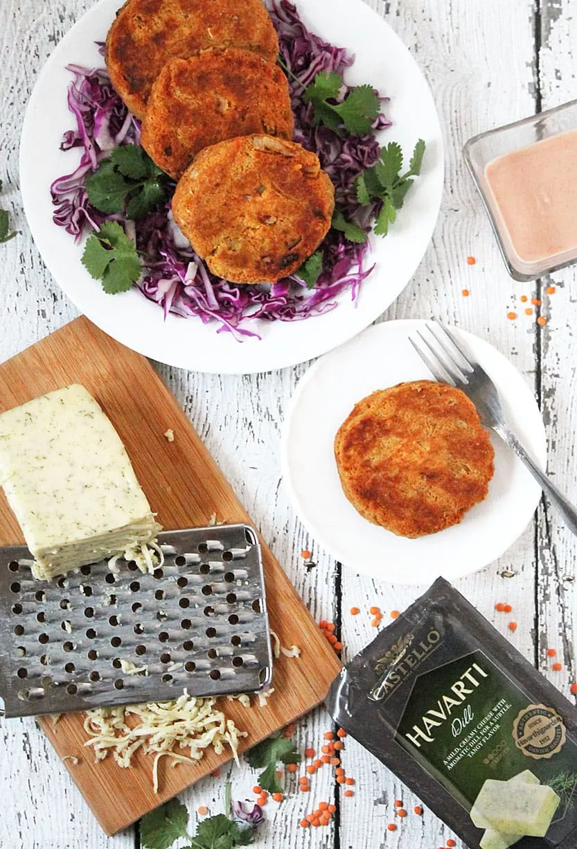 Vegetarian Lentil & Dill Cheese Burgers @RunninSrilankan