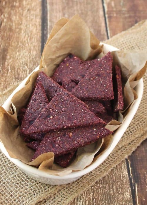 Buckwheat Beet & Flaxseed Crackers
