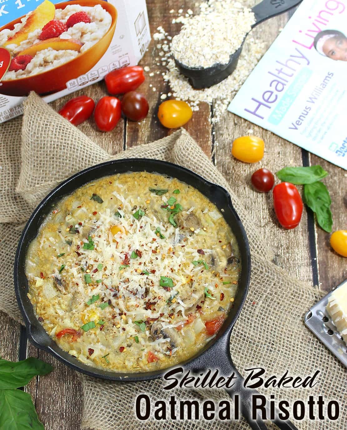 Skillet Baked Oatmeal Risotto @RunninSrilankan #SamsClubMag