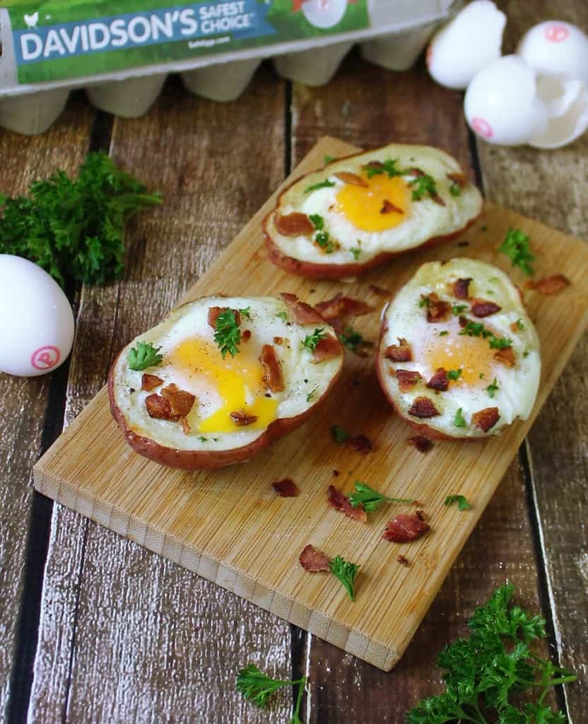 Bacon Egg Cheese Potato Skins @RunninSrilankan