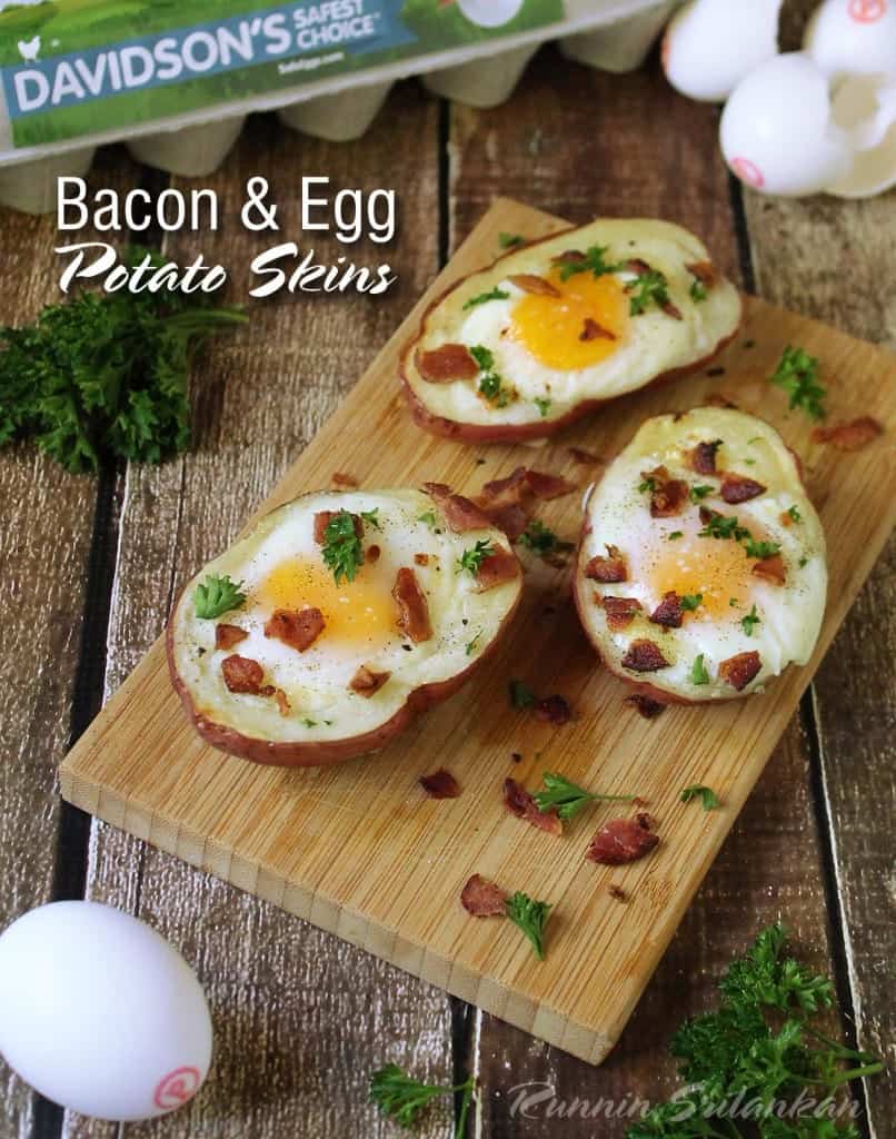 Bacon Egg Potato Skins @RunninSrilankan