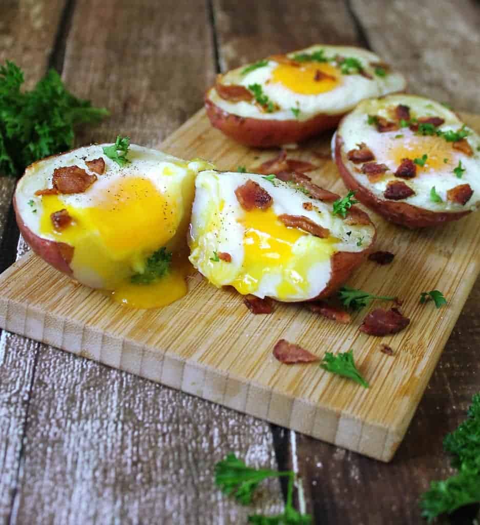 Breakfast Bacon Egg Potato Skins With Davidson's Safest Choise Eggs @RunninSrilankan