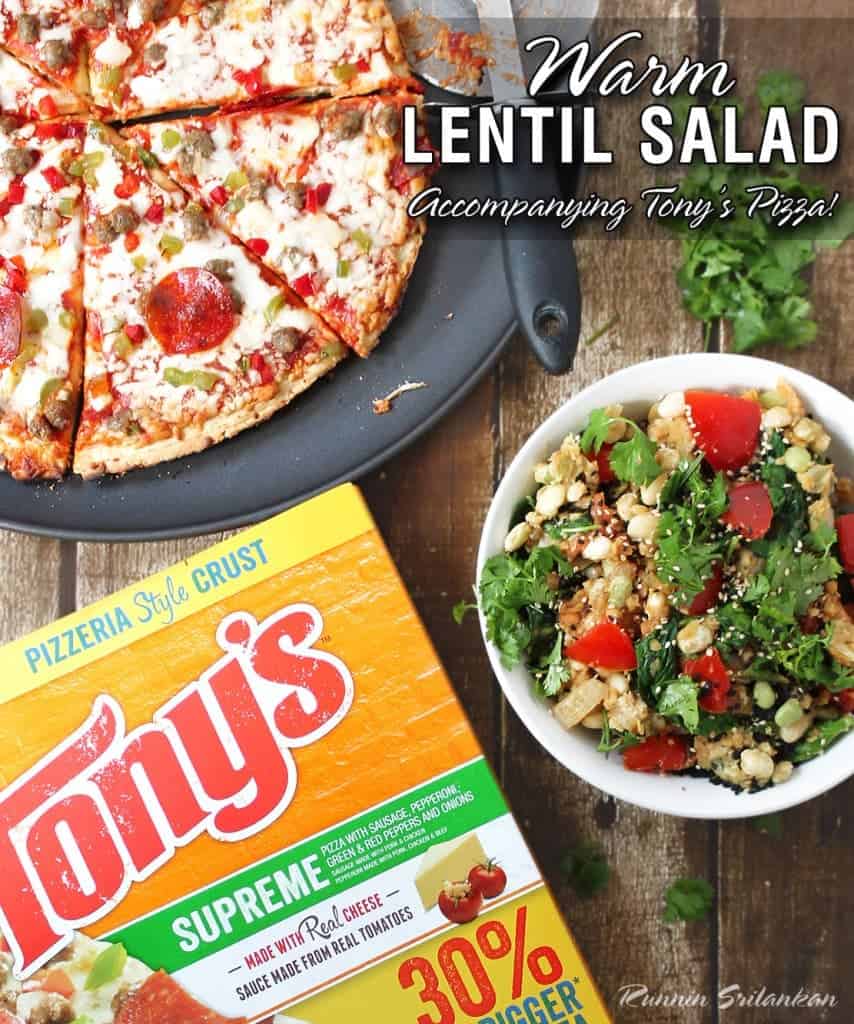 Warm Lentil Salad With Tony's Pizza