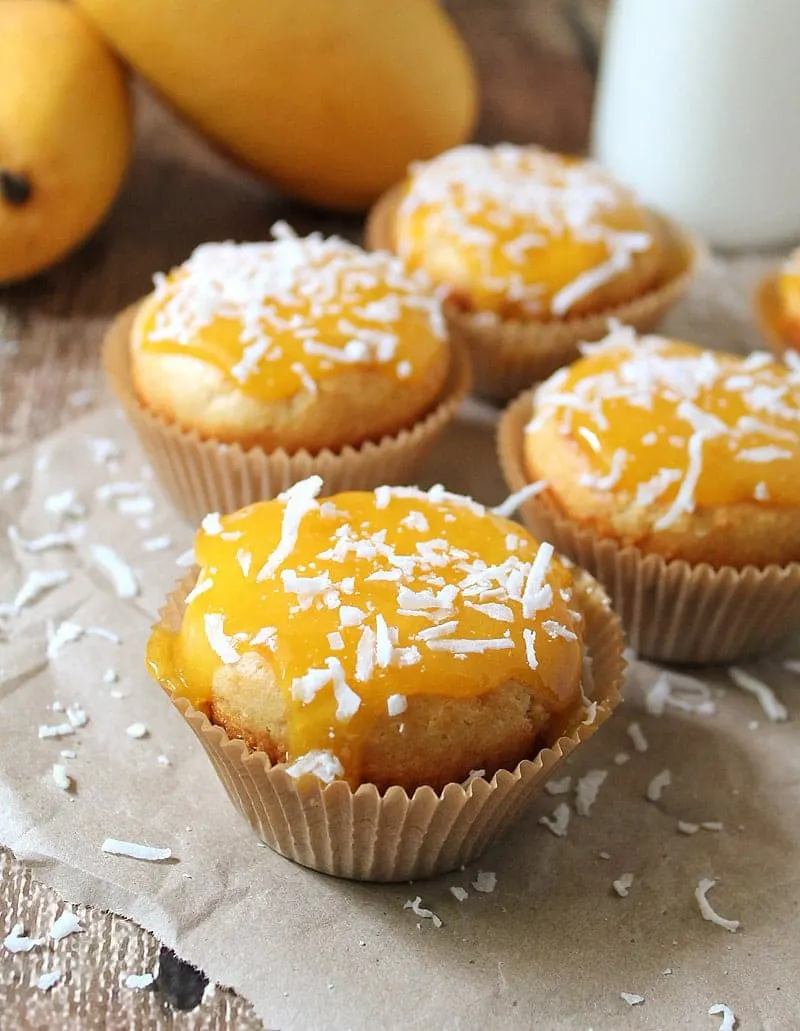 A Gluten Free Mango Coconut Cupcakes @RunninSrilankan