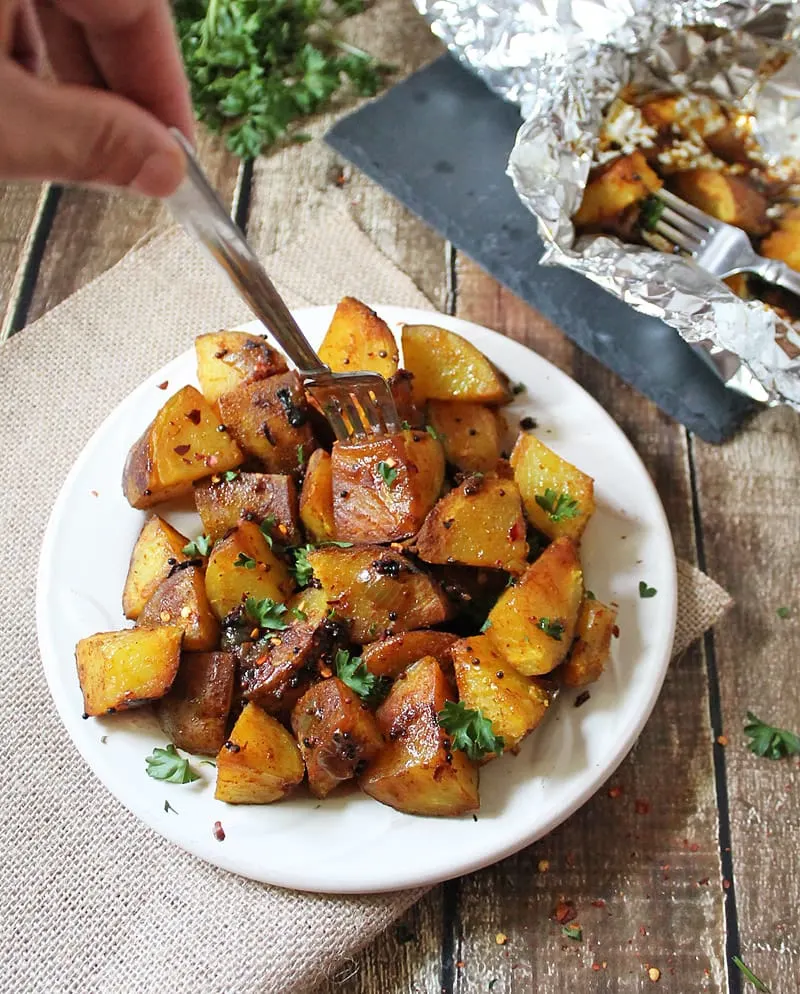 Spicy Deviled Potatoes 