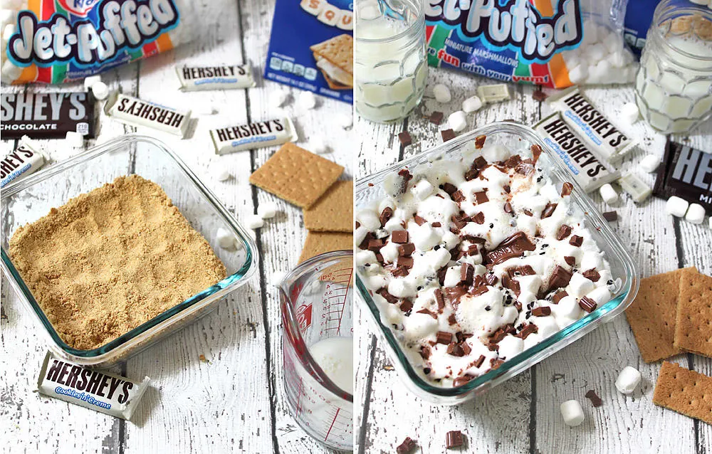#LetsMakeSmores In A Microwave Steps 3 to 4