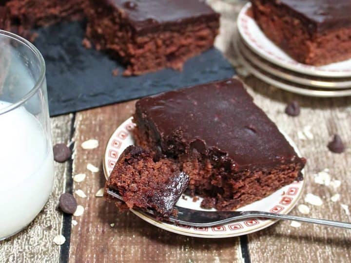 Triple Chocolate Oatmeal Cake - Baker by Nature
