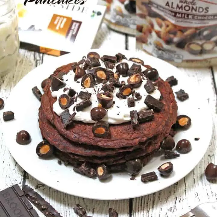 Triple Chocolate Oatmeal Pancakes #DiscoverBrookside