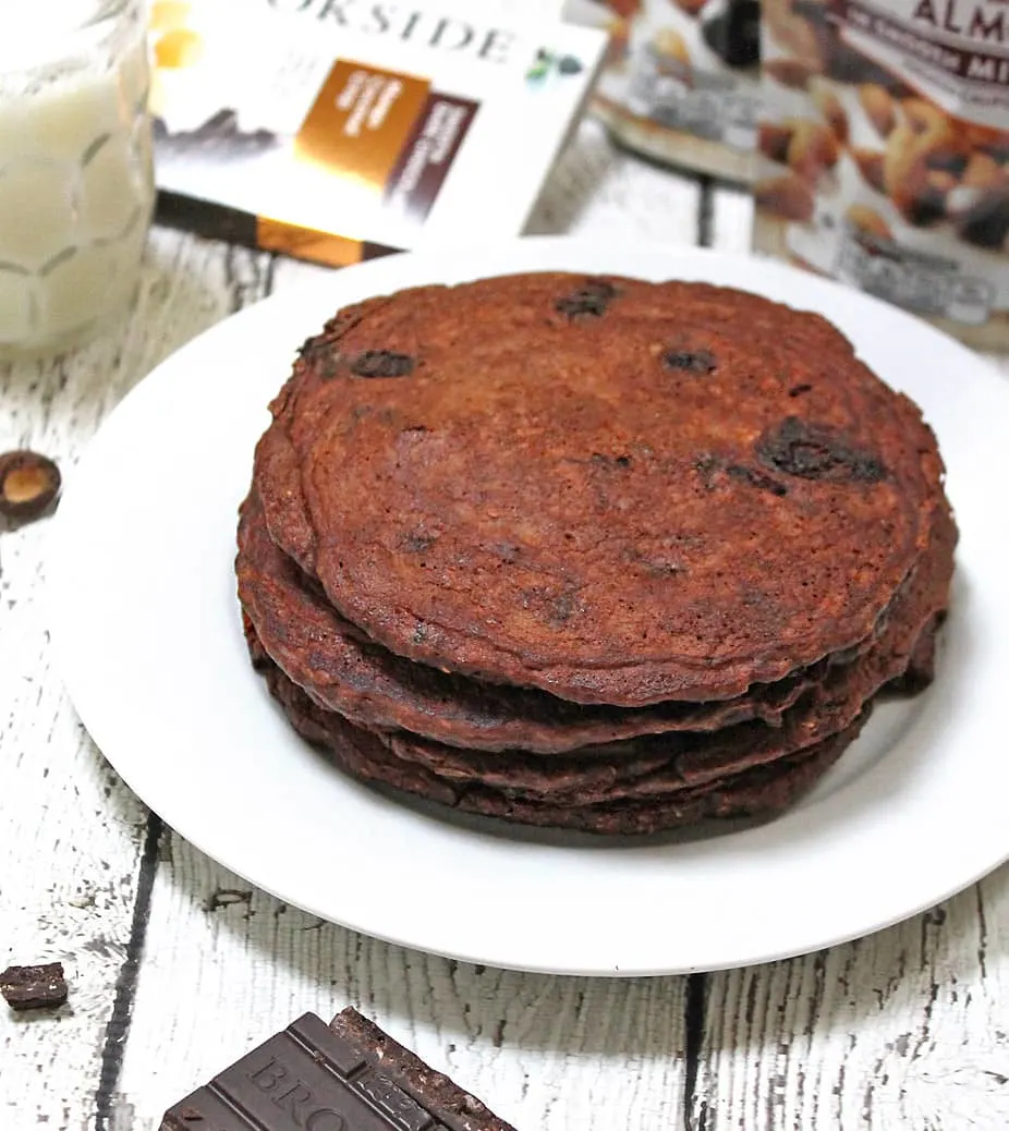 Triple Chocolate Oatmeal Pancakes