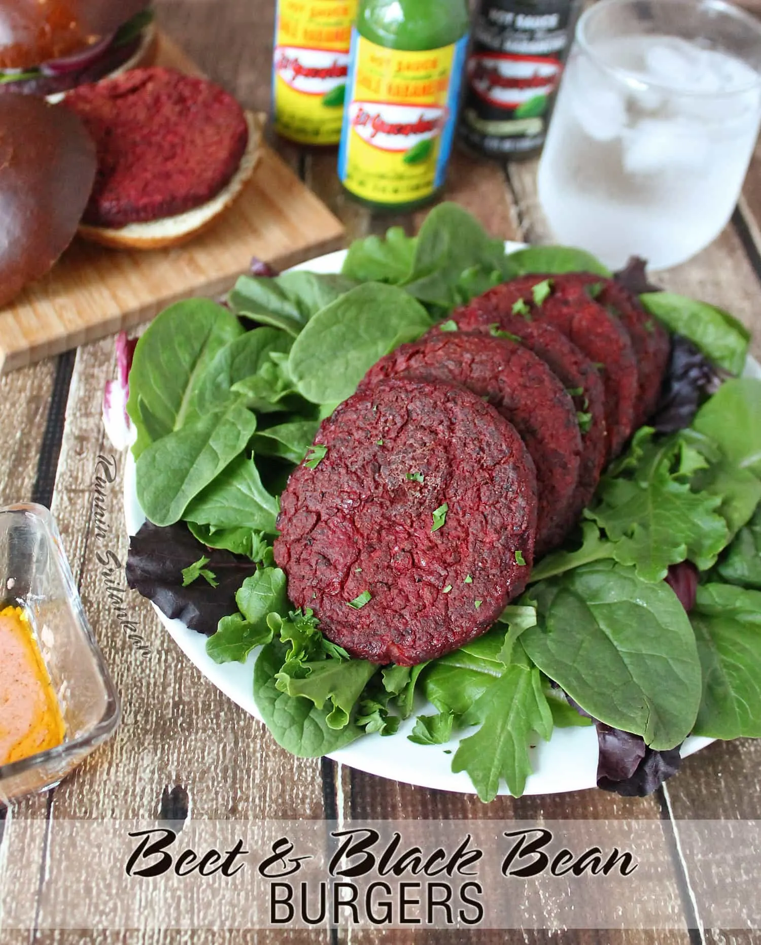 Beet & Black Bean Burgers @RunninSrilankan