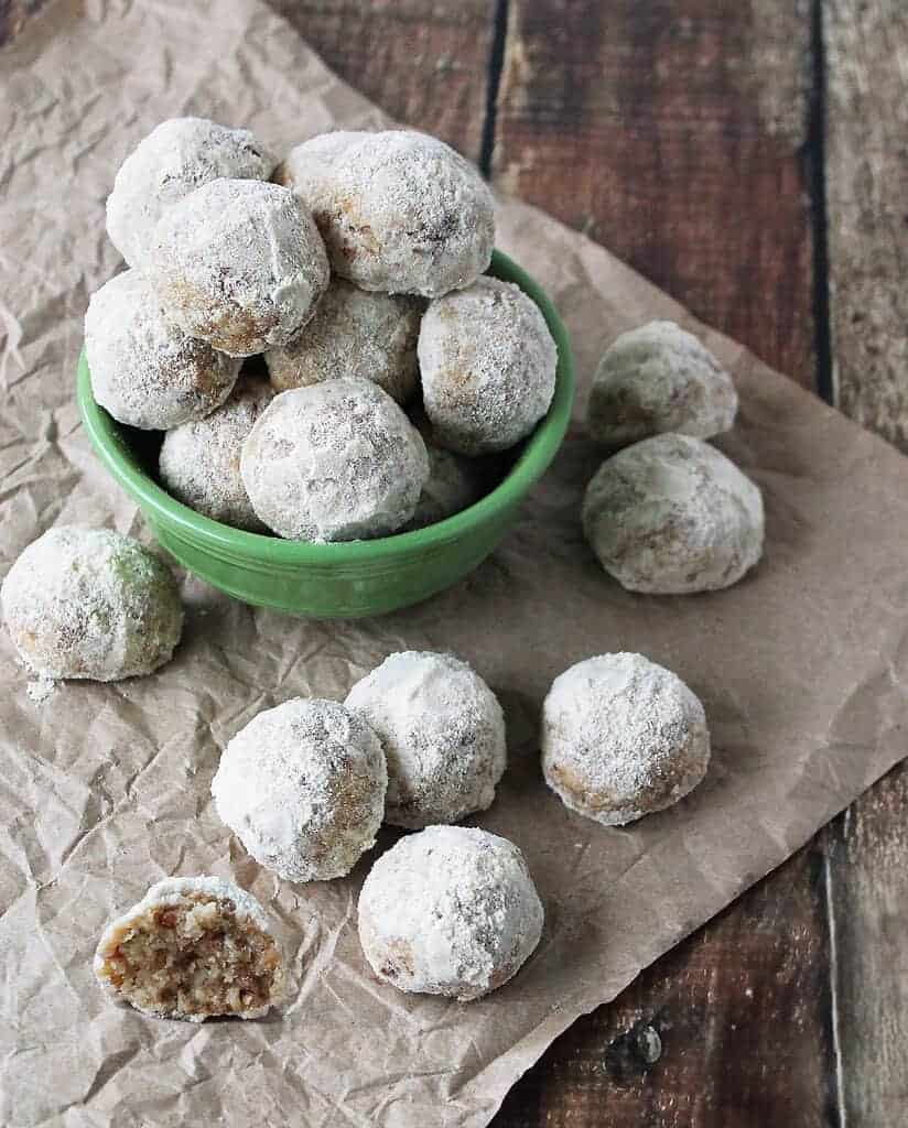 Easy Healthyish snowball cookies