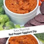 Easy Roasted Red Pepper & Eggplant Dip