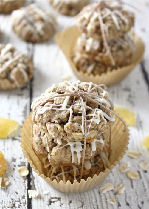 Candied Ginger Oatmeal Cookies (Gluten Free)