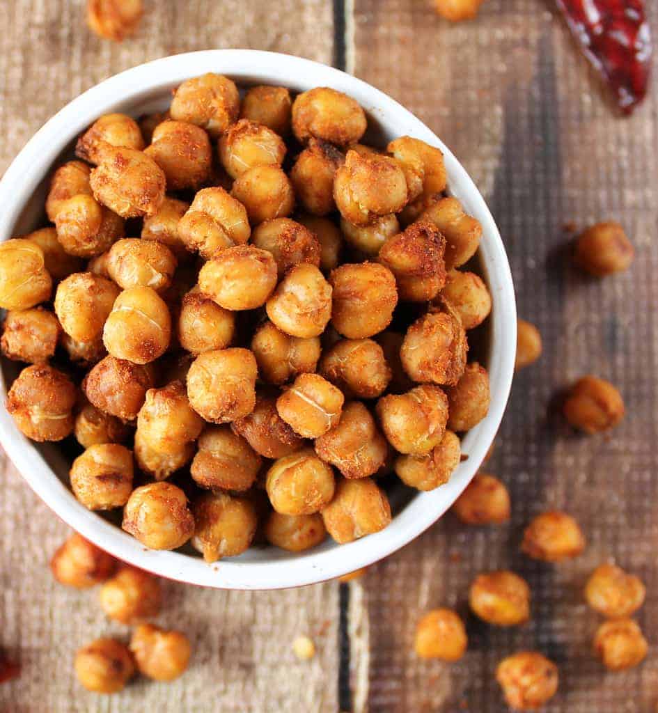 Crispy Spiced Chickpeas {Natural Pregnancy Cookbook}