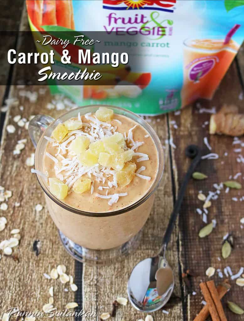 Dairy Free Dole Mango Carrot Smoothie #BestBlendsForever