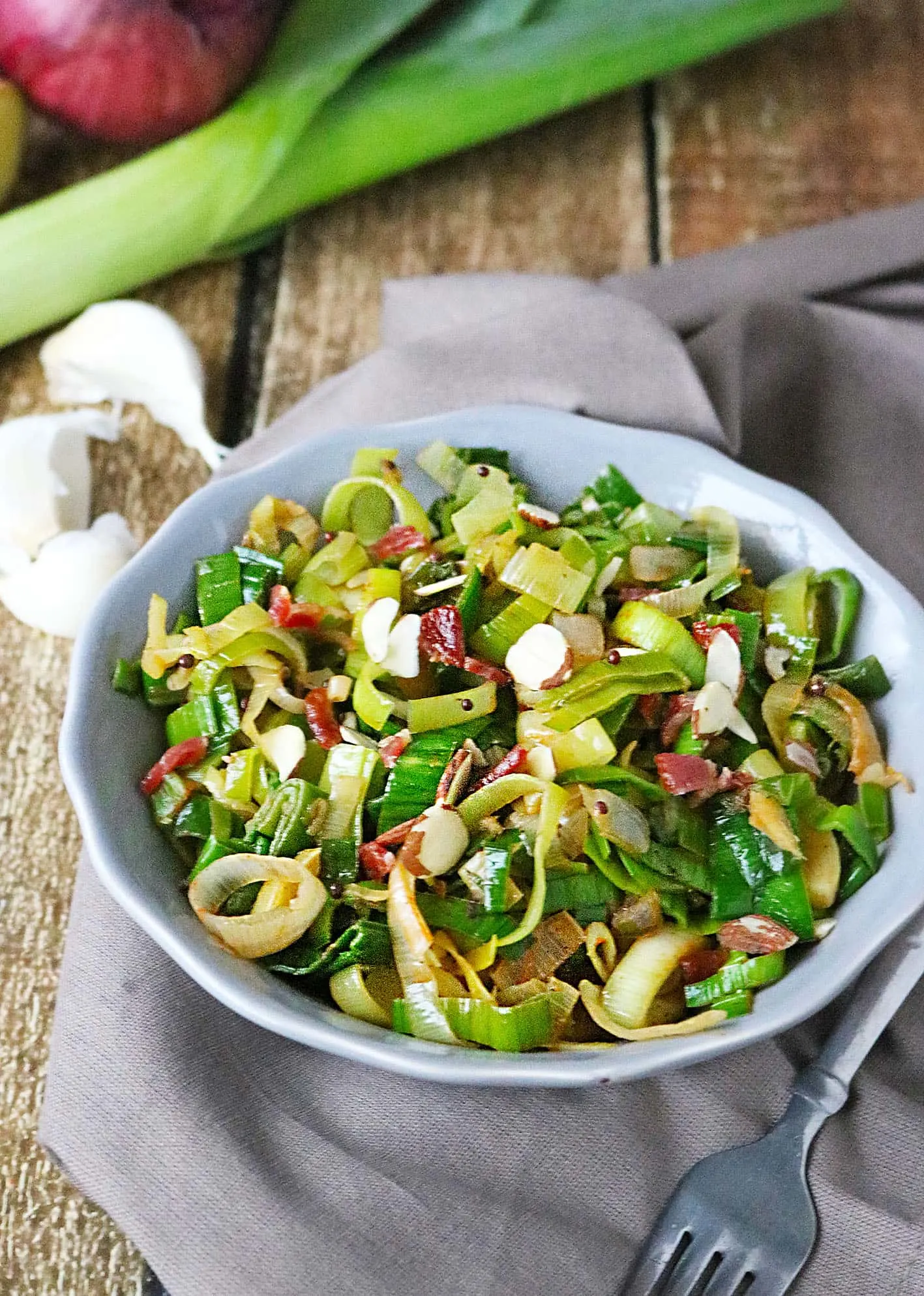 Leek & Bacon Sautéed Salad