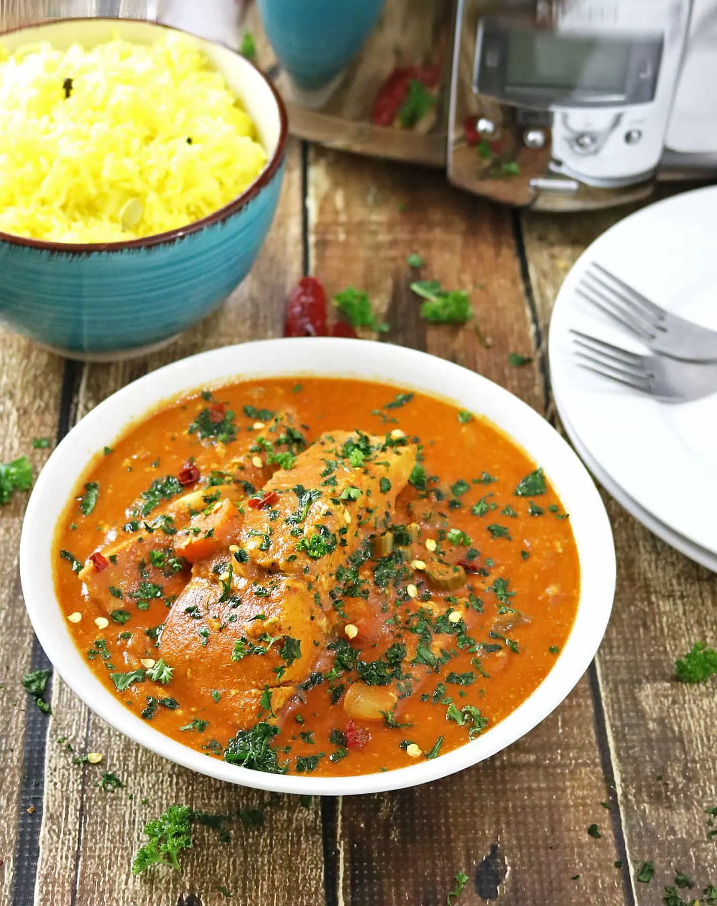 Slow Cooker Salmon Curry 