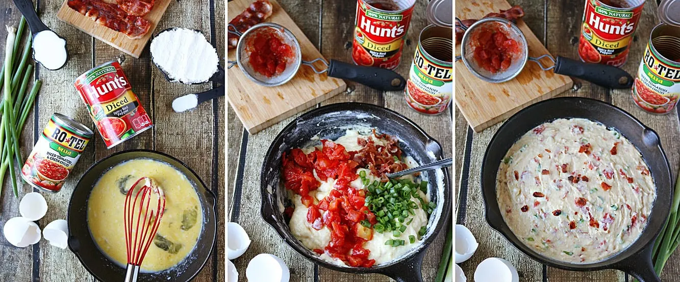 Tomato Bacon Skillet Bread that happens to be gluten free!