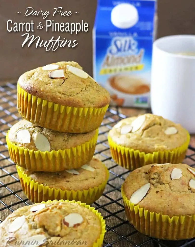 Carrot Pineapple Muffins #SilkSipToSpoon