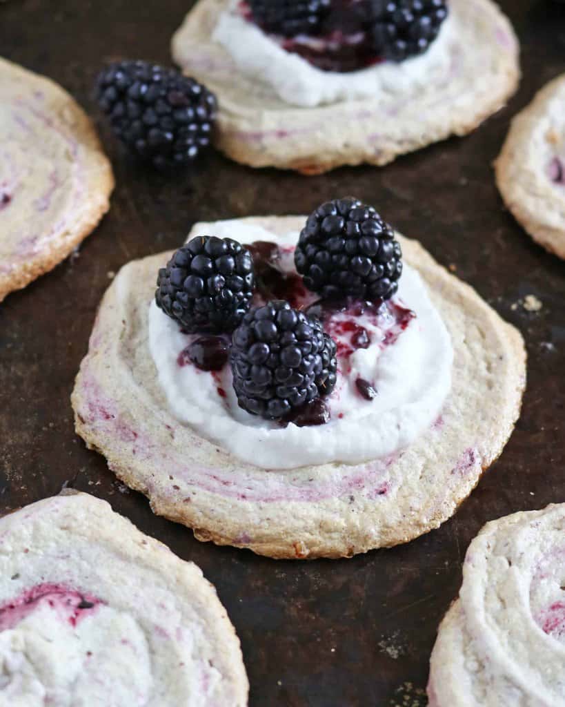 Blackberry Meringue Cookies - Savory Spin