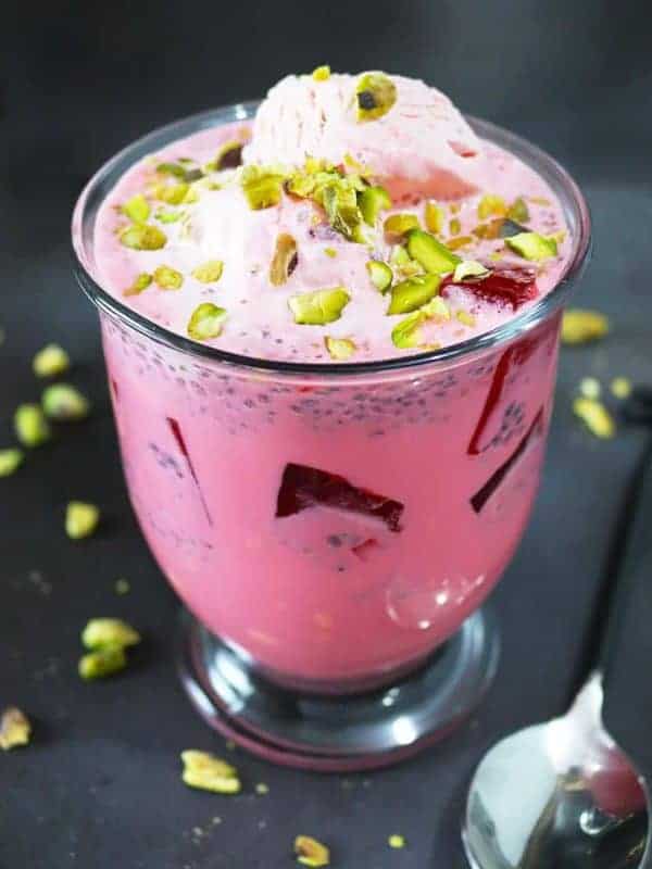 Rose and Almond flavored Falooda