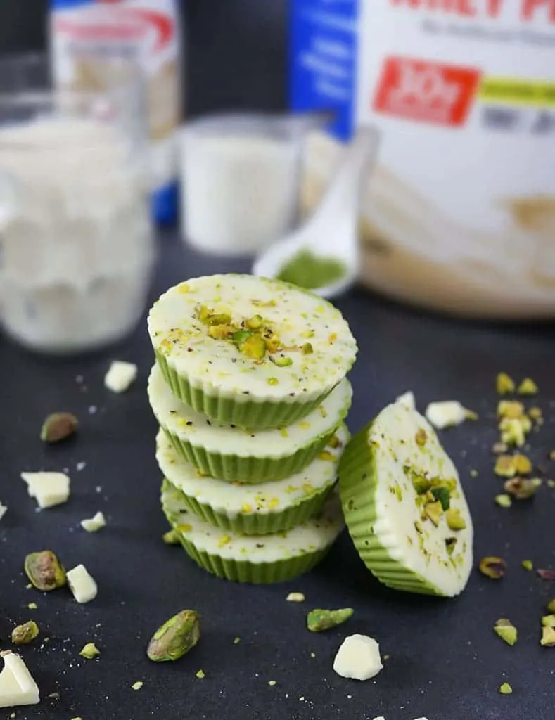 Matcha & White Chocolate Protein Cups