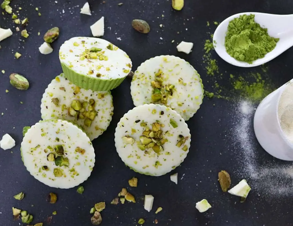 Matcha & White Chocolate Protein Cups