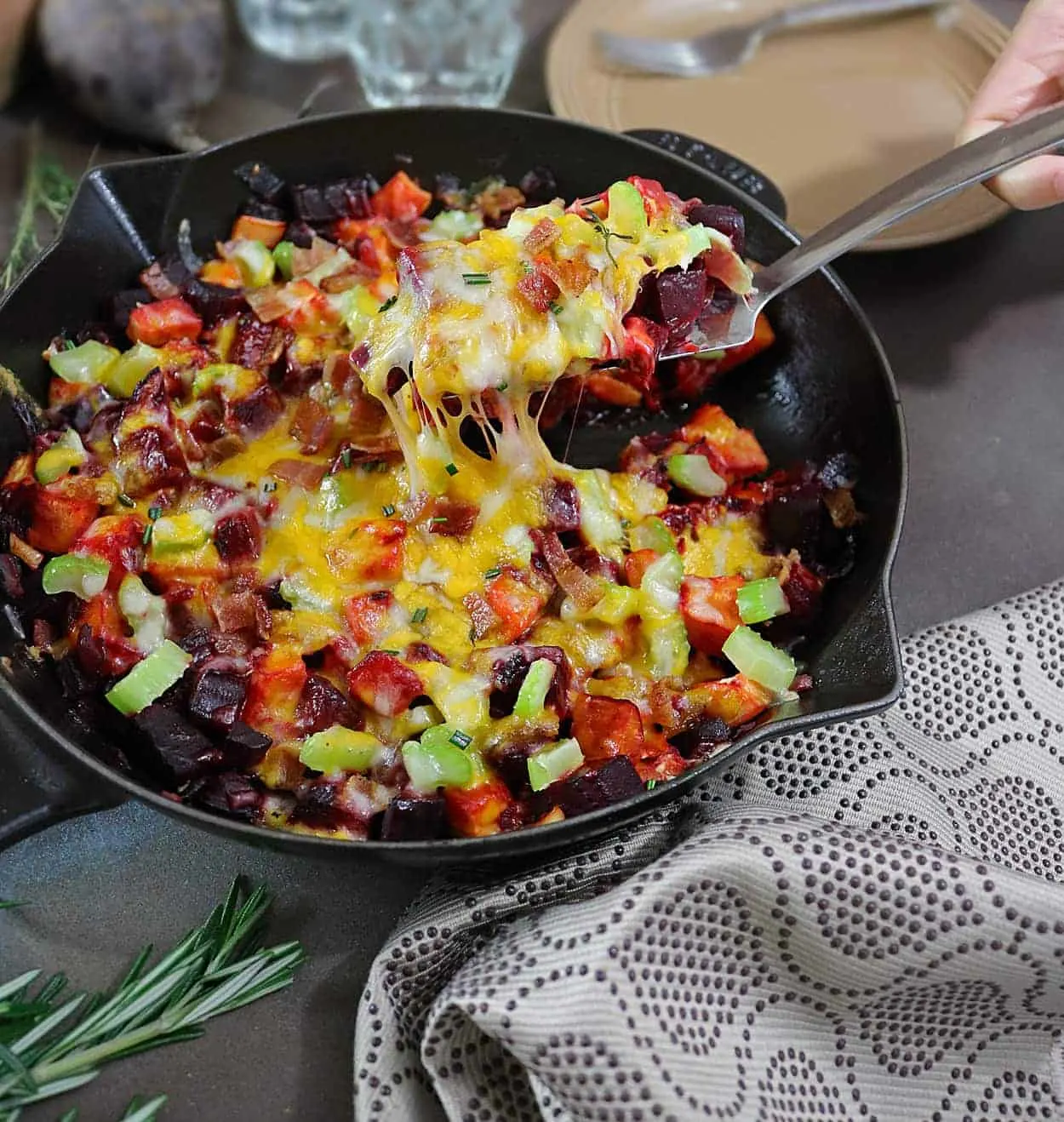 Cheesy Bacon Braised Beets #ScrubCloth 