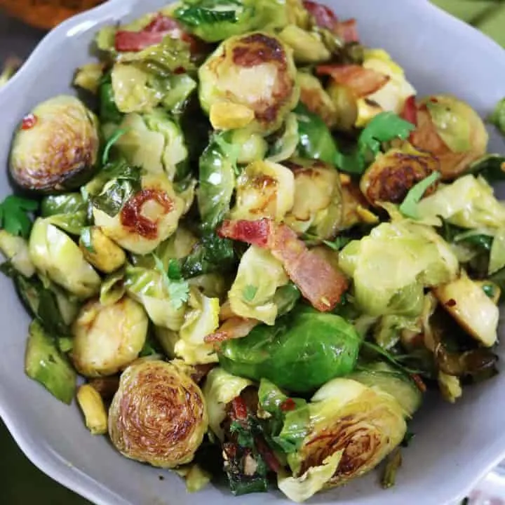 Bacon Braised Brussels Sprouts #TheRecipeRedux