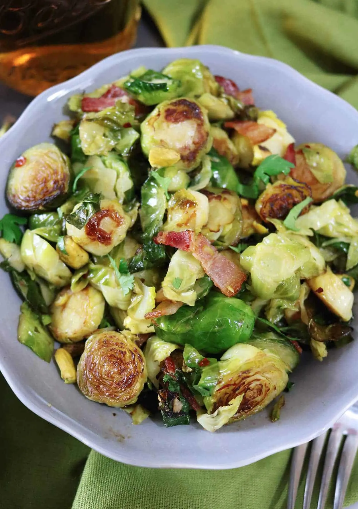 Bacon Braised Brussels Sprouts #TheRecipeRedux