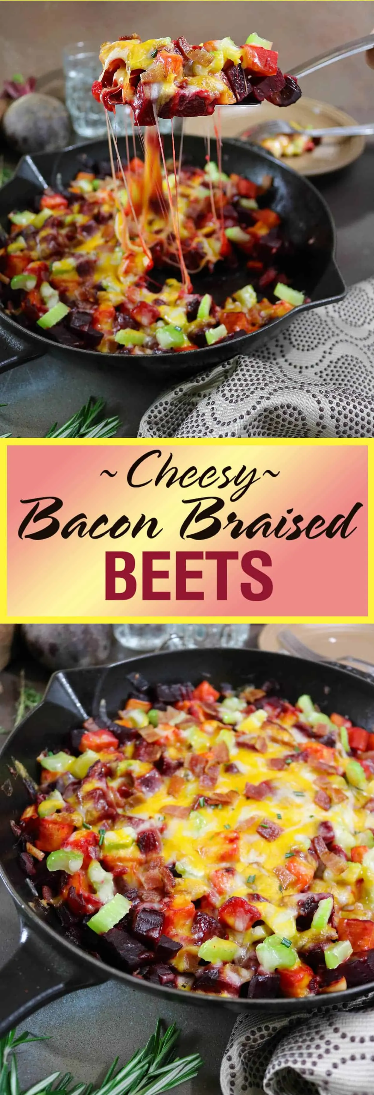 Cheesy Bacon Braised Beets #ScrubCloth 