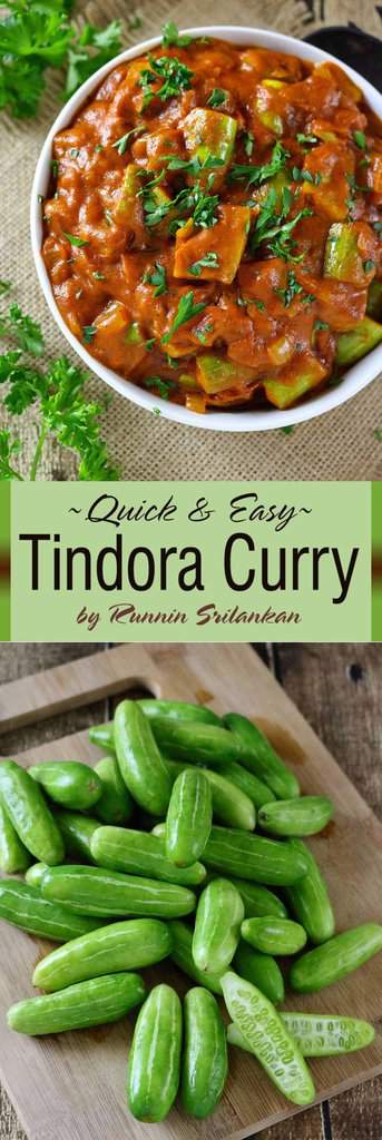Tindora Curry - this curry is so creamy and smooth, it isn't spicy hot, but so full of flavor! You are so gonna wanna make this curry - because I KNOW you are gonna love it!