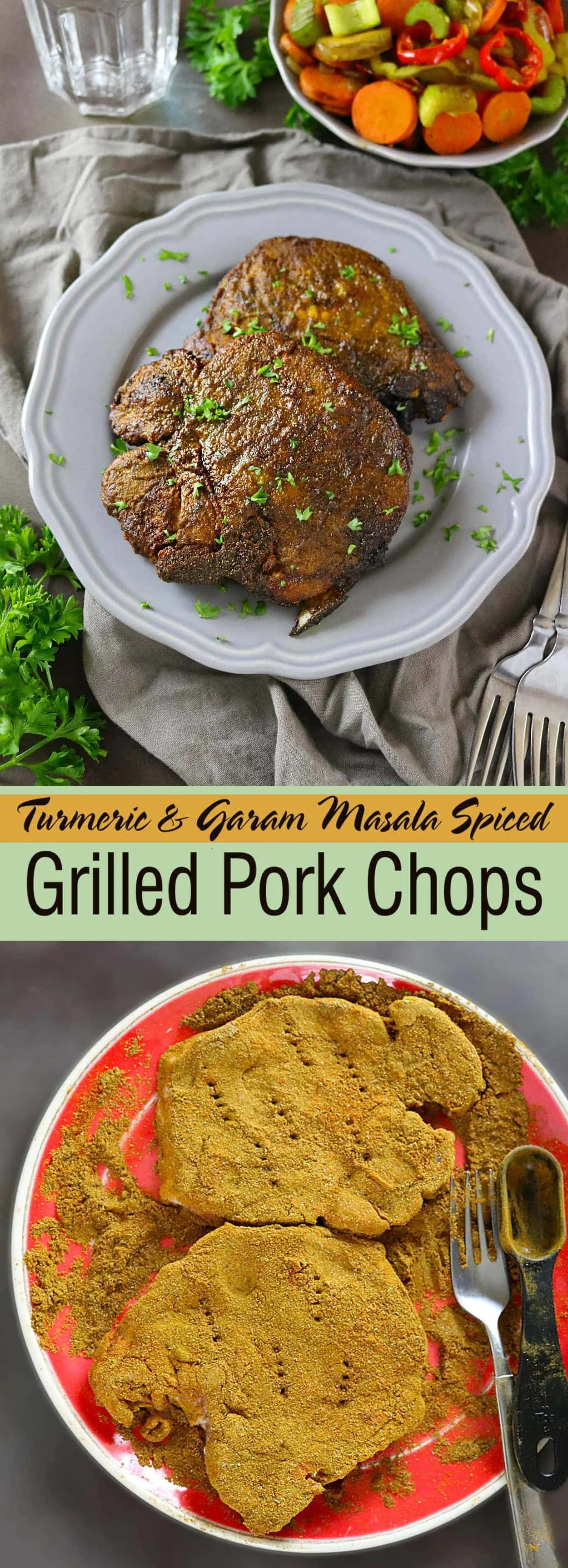 Turmeric & Garam Masala Spiced, Grilled Pork