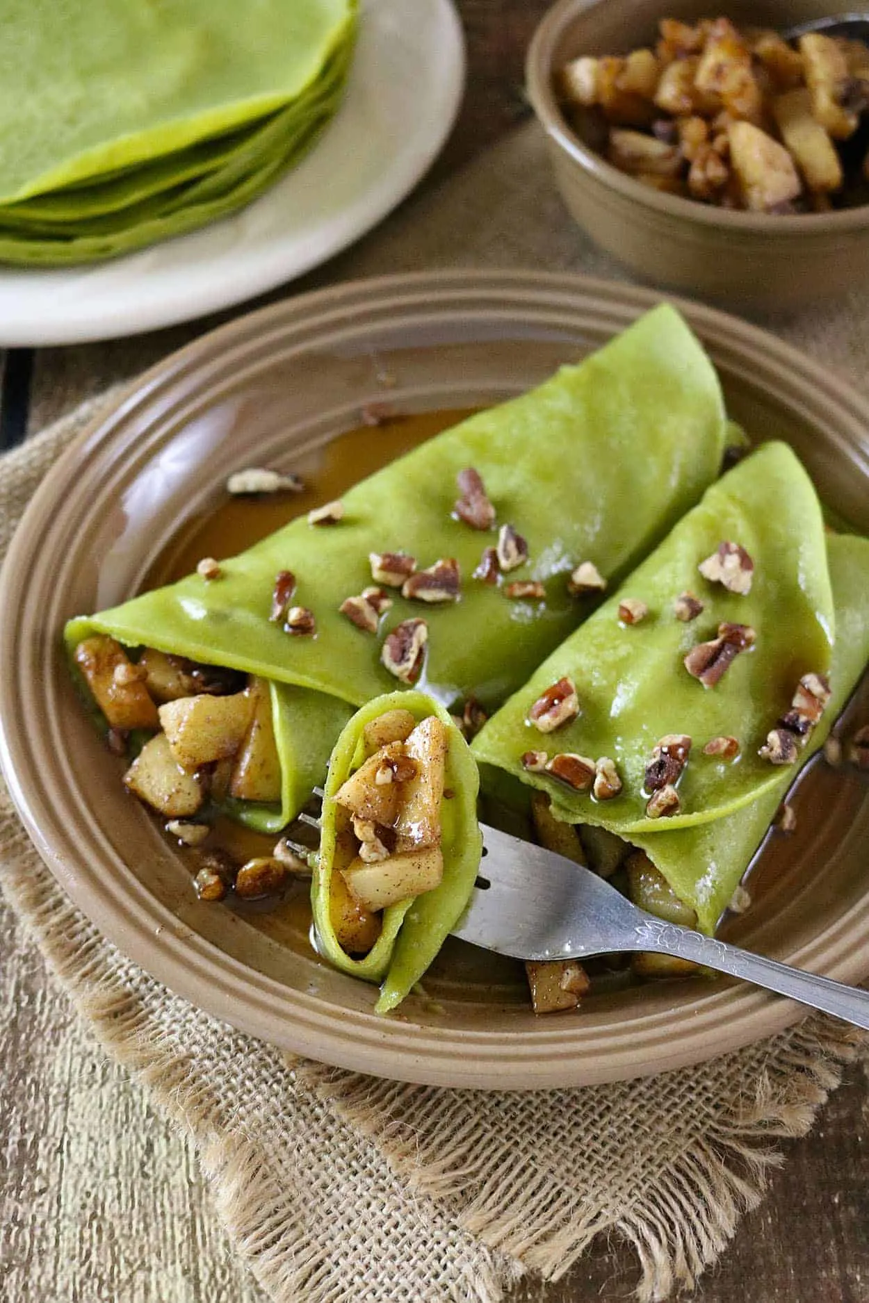 Matcha & Banana Protein Crepes