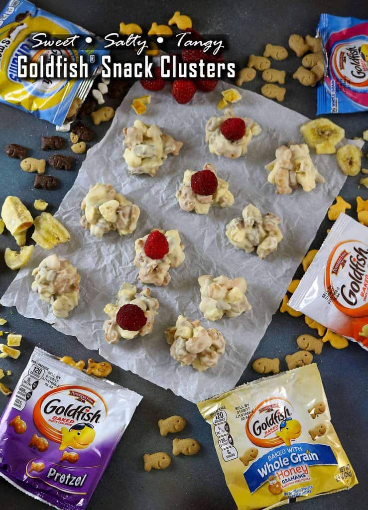 Sweet, Salty, Tangy, Goldfish Snack Clusters #MixMatchMunch #ad Recipe at RunninSrilankan.com