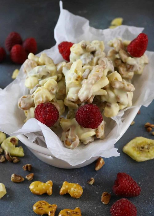 Sweet Salty Tangy Goldfish Snack Clusters