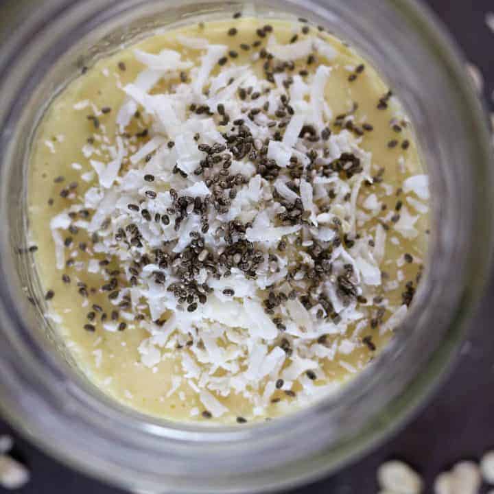 Slow Thawing Tropical Oatmeal Smoothie #BackToSchoolReady